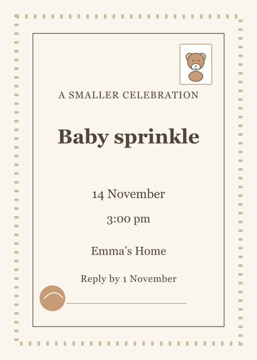 Teddy Nursery Postage Stamp editable design preview