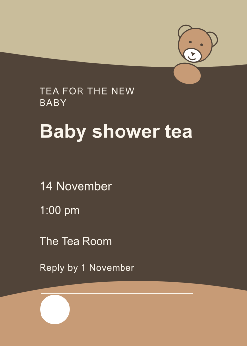 Teddy Nursery Split Panel editable design preview