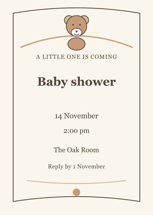 Teddy Nursery Storybook editable design preview
