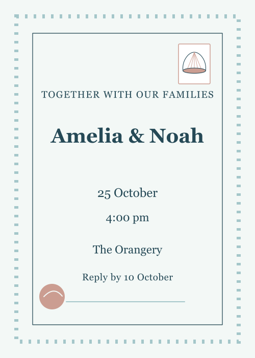 Tidal Shell Postage Stamp editable design preview