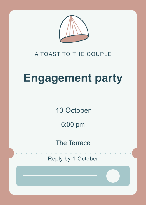 Tidal Shell Ticket editable design preview