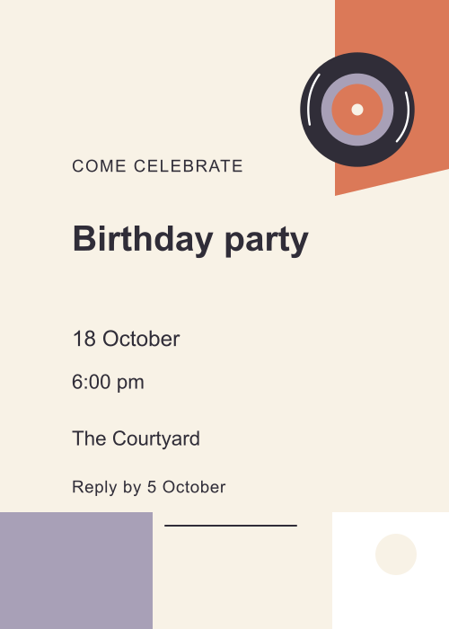 Vinyl Groove Offset Blocks editable design preview