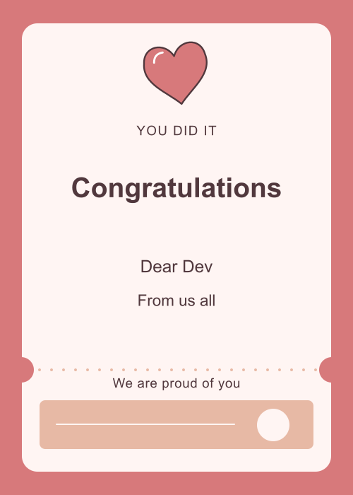 Whole Heart Ticket editable design preview