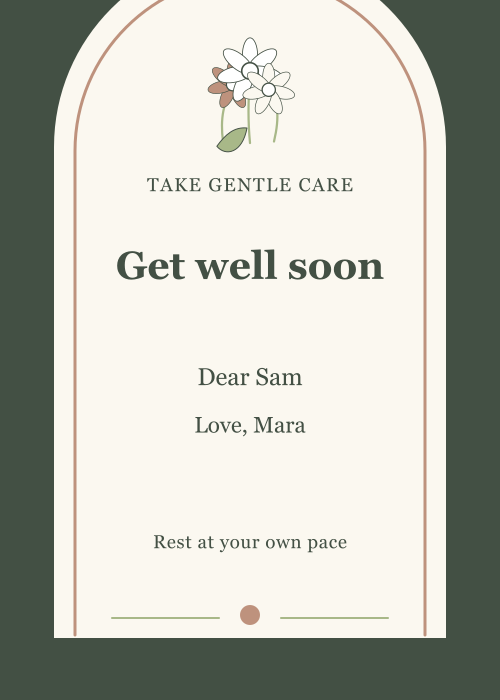 Wildflower Letter Archway editable design preview