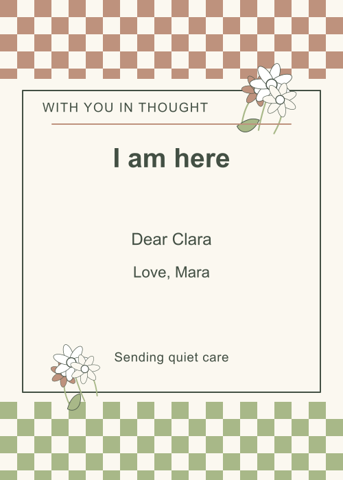 Wildflower Letter Checkerboard editable design preview