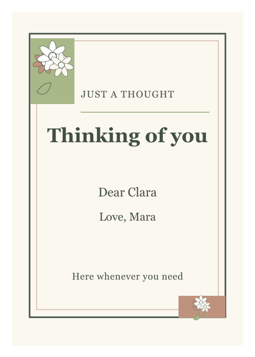 Wildflower Letter Gallery Frame editable design preview