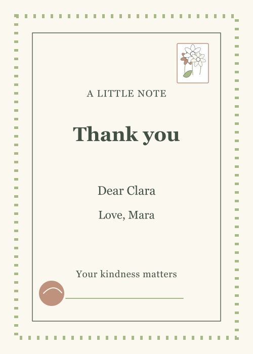 Wildflower Letter Postage Stamp editable design preview