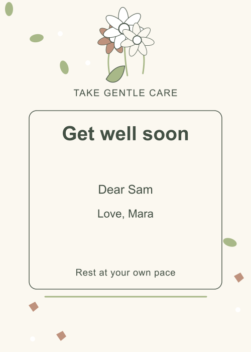 Wildflower Letter Terrazzo editable design preview