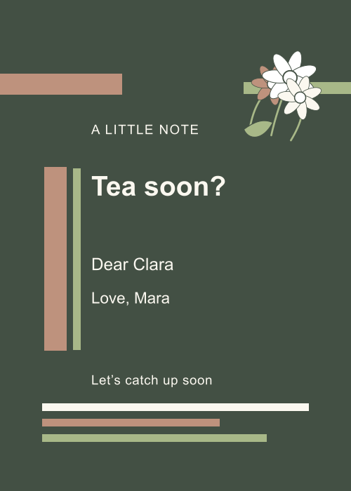 Wildflower Letter Type Stack editable design preview