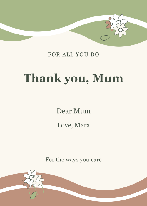 Wildflower Letter Wave Form editable design preview