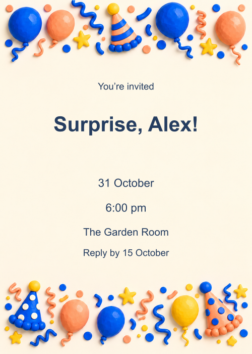 Party in Full Colour · Companion editable design preview