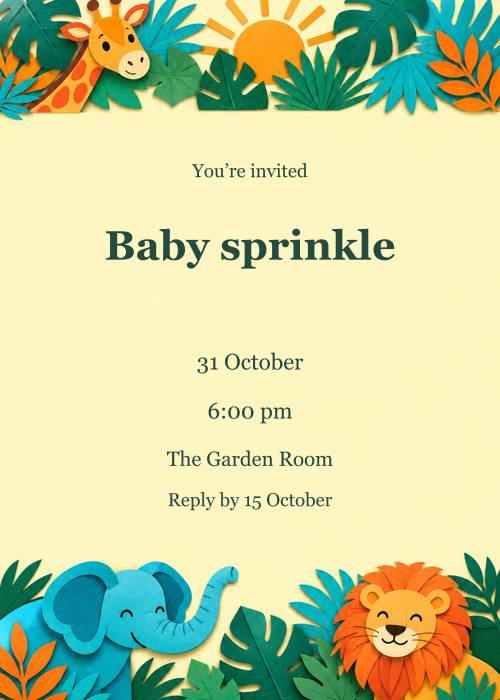 Wild Little Wonder · Gathering editable design preview