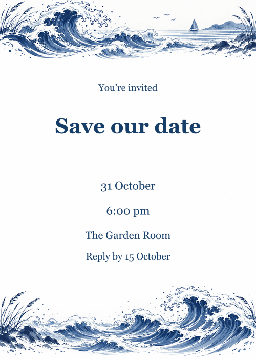 Tide & Together · Gathering editable design preview