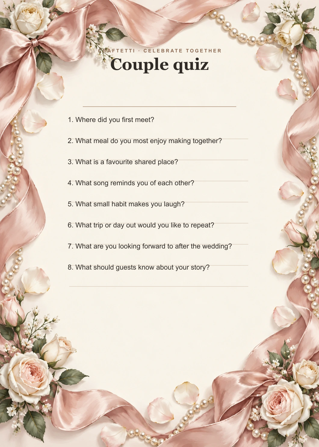 Couple Quiz editable design preview