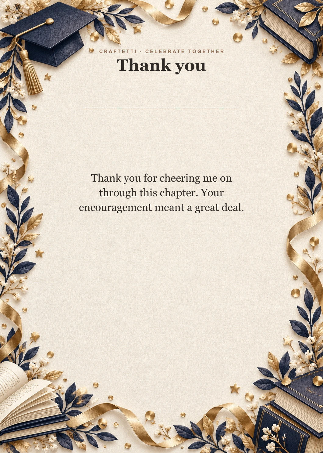 Graduation Thank You editable design preview