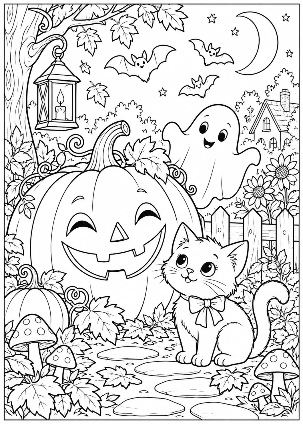 Halloween Colouring Sheet editable design preview
