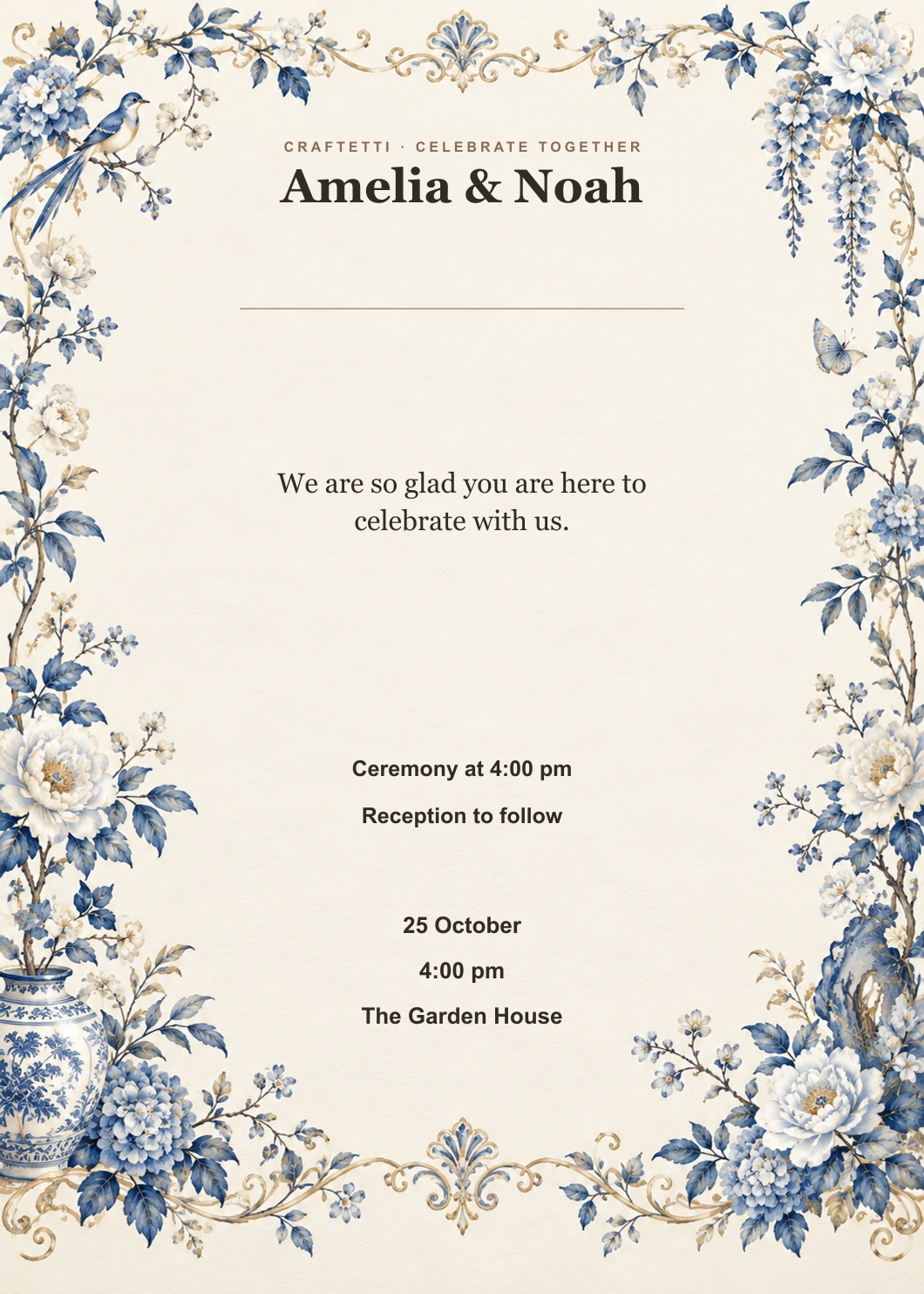 Wedding Guest Welcome editable design preview