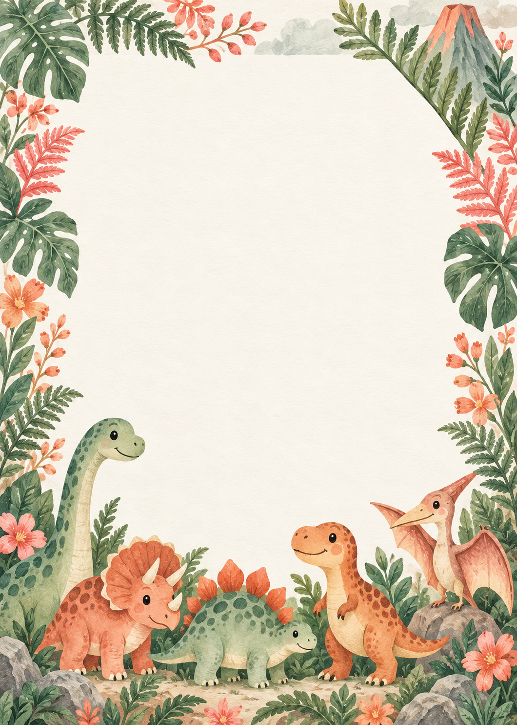 Dinosaur Birthday editable design preview
